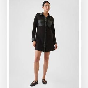 GAP Vegan Leather Shift Mini Dress